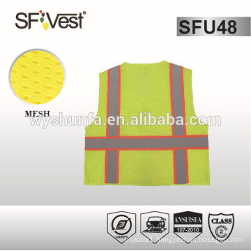 cheap life security guard vest with many pockets ,100% polyester mesh conform to ANSI /ISEA 107-2010